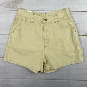 Vtg Riveted Lee Dungarees Shorts Women 10 Sunsplash Yellow Carpenter Utility NWT